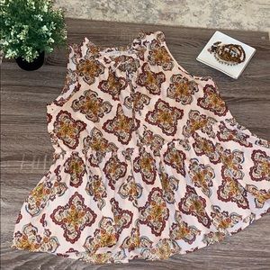 Loft printed shell top